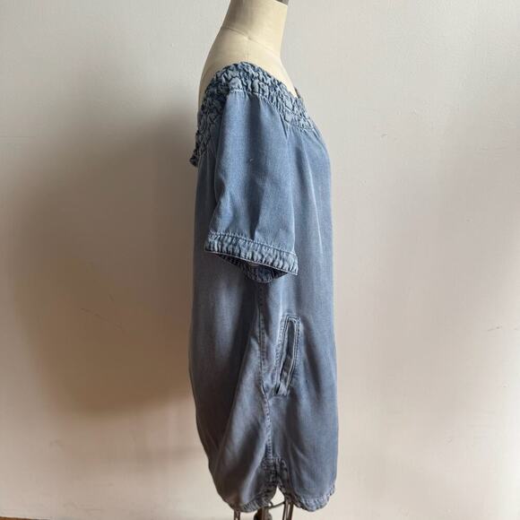 ALL SAINTS Denim Chambray Adela Mini Dress - Picture 4 of 14